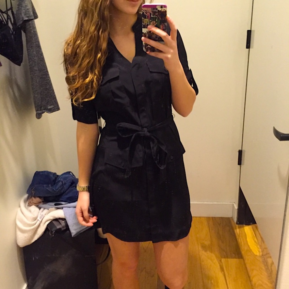 Express black dress with sleeves
